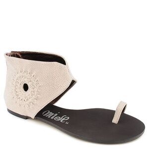 Promise Ferris Pink Ankle Cuff Toe Ring Toe Ring Flat Sandals Boho Vacation NEW